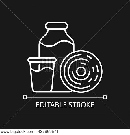 Spiral Plating For Bacterial Count White Linear Icon For Dark Theme. Direct Counting. Spiral Plater.