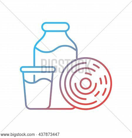 Spiral Plating For Bacterial Count Gradient Linear Vector Icon. Direct Counting Method. Spiral Plate