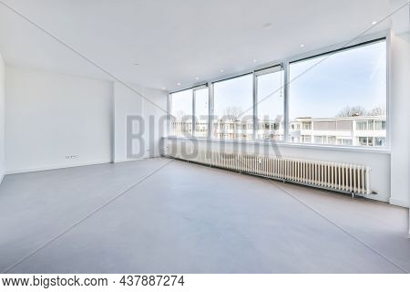 Luxury Interior Of Room With Big Sstylish Window