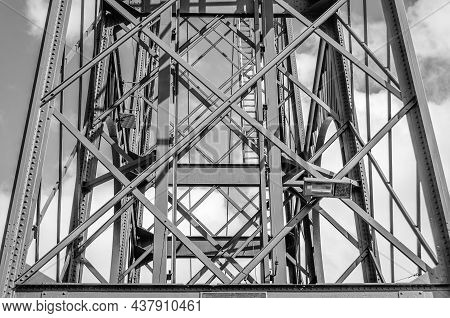 Detail Of The Famous Vizcaya Bridge In Portugalete, Basque Country, Spain