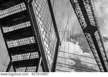 Detail Of The Famous Vizcaya Bridge In Portugalete, Basque Country, Spain
