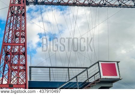 Detail Of The Famous Vizcaya Bridge In Portugalete, Basque Country, Spain