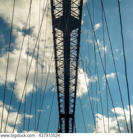 Detail Of The Famous Vizcaya Bridge In Portugalete, Basque Country, Spain