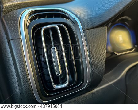 Grodno, Belarus - 10.29.2021: Interior Of A Hyundai Creta 2021 Or Hyundai Ix25 Car. Car Ventilation 