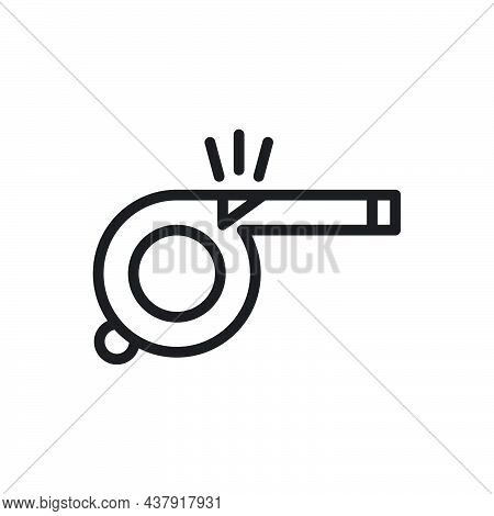 Whistle Icon Template Black Color Editable. Whistle Icon Icon Symbol Flat Vector Illustration For Gr