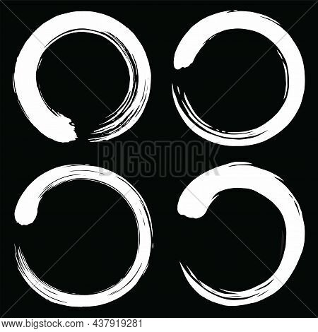 Enso Zen Circle Brush Vector Logo Illustration Icons Set Collection Pack