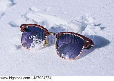 Forgotten Or Lost By Someone Sung Lasses On White Snow In Winter