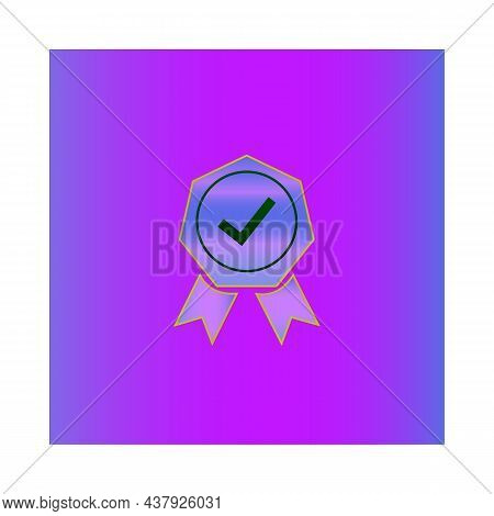 Ok Round Outlined Flat Icons On Pink Background