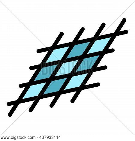Metallurgy Metal Net Icon. Outline Metallurgy Metal Net Vector Icon Color Flat Isolated
