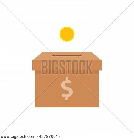 Donate Money For Charity Vector Design Illustration Isolated On White Background