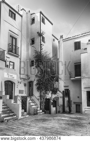 Sperlonga, Italy - November 8: The Scenic Streets In The Picturesque Architecture Of Sperlonga, A Co