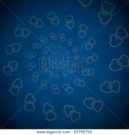 3D Render Of A Soft Two Hearts Label  On Vintage Background