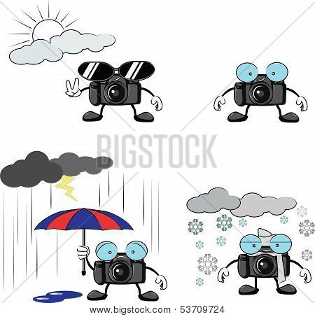 digital camera cartoon vector