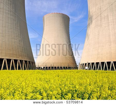 Nuclear power plant Temelin in Czech Republic , Europe
