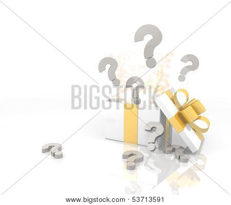 Christmas Present With Question Icon