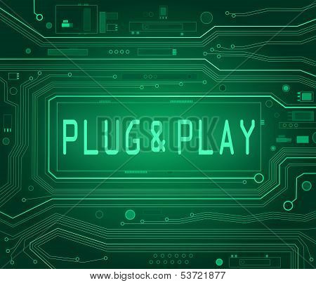 Plug And Play Concept.