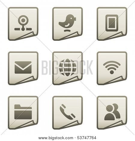 Communication web icons, document series