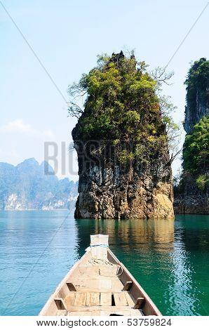 Floating Ship In Ratchaprapa Dam Suratthani, Thailand