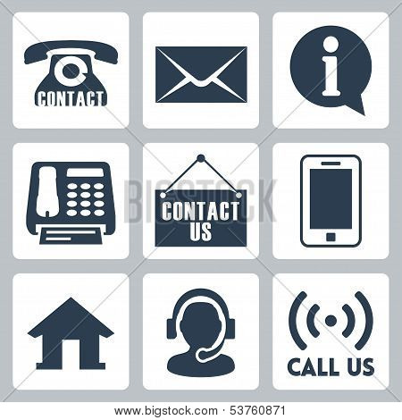 Vector 'contact Us' Icons Set