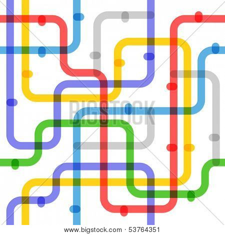 Abstract color metro scheme