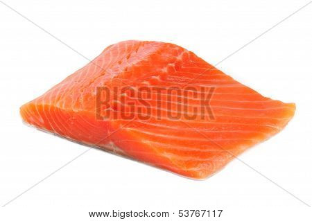 Salmon Fillet Isolated On White Background