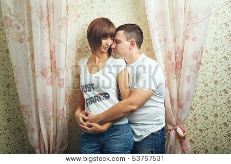 Newlyweds Hugging