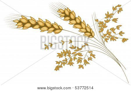 Stylized ear of wheat