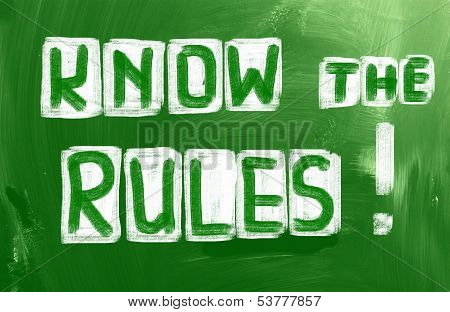 Know The Rules Concept
