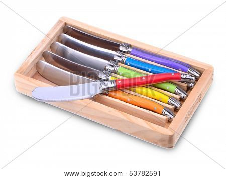 Cheese knives isolated on white background