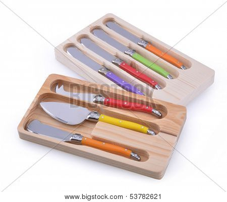 object on white - kitchen utensil - kitchen knife for cheese 