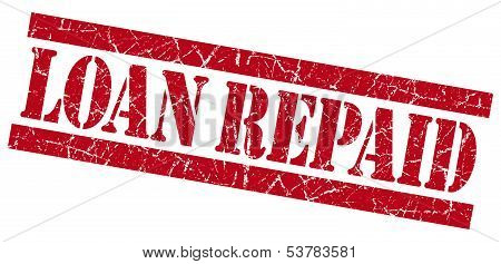 Loan Repaid Grunge Red Stamp
