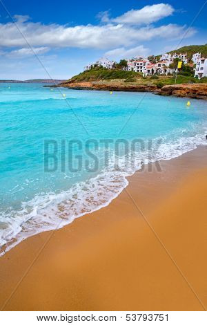 Fornells in Menorca Cala Tirant beach at Balearic Islands of Spain