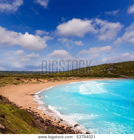 Fornells in Menorca Cala Tirant beach at Balearic Islands of Spain