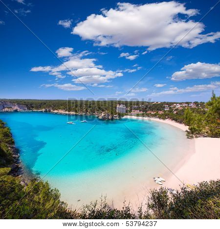 Menorca Cala Galdana Beach in Ciutadella at Balearic islands