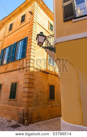 Ciutadella Menorca downtown city of Ciudadela in Balearic islands