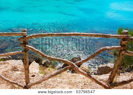 Cala Macarella Ciudadela Menorca turquoise Mediterranean sea in Balearic islands