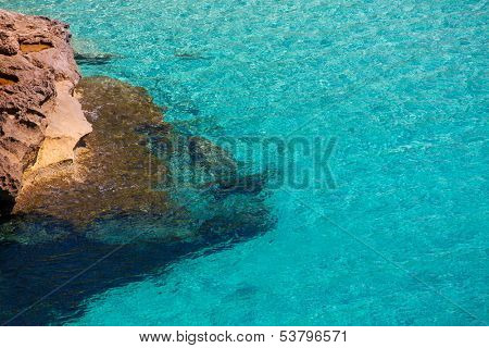 Cala Mitjaneta in Menorca Ciutadella at Balearic islands