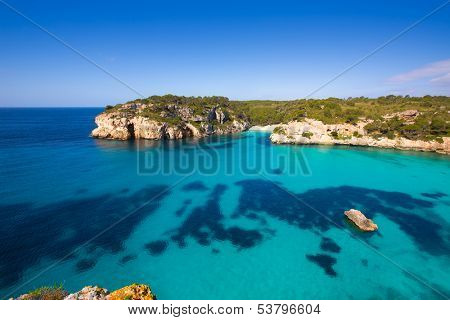 Cala Macarella and Macarelleta Ciutadella in Menorca Mediterranean Balearic islands