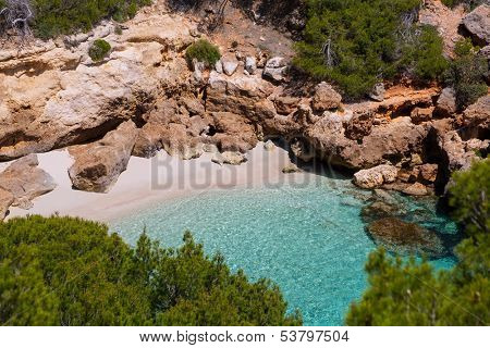 Cala Mitjaneta in Menorca Ciutadella at Balearic islands