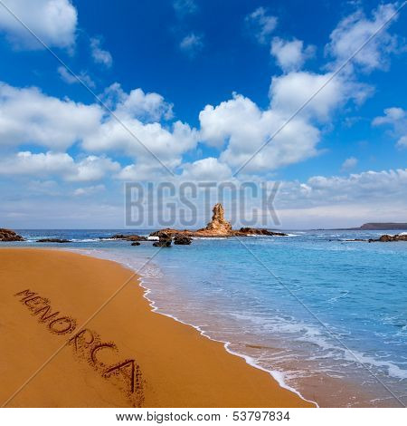 Cala Pregonda in Menorca at Balearic islands es Mercadal