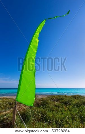 Alaior Cala Son Bou in Menorca turquoise beach at Balearic islands