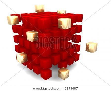 추상 큐브 3D