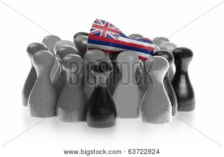 One Unique Pawn On Top Of Common Pawns