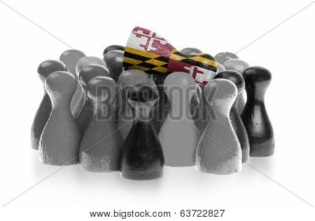 One Unique Pawn On Top Of Common Pawns