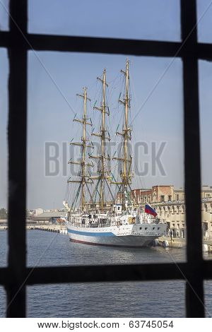 Russian Sailing Boat 'mir' Docks In Greece