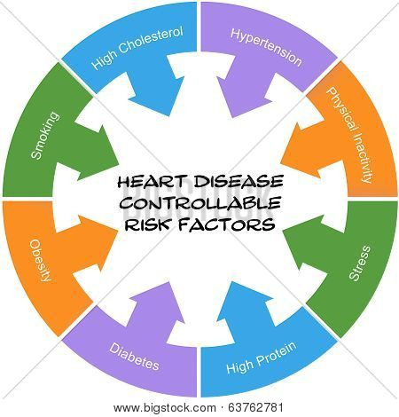 Heart Disease Controllable Risk Factors Circle Concept Scribbled