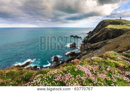 Cliff Under Cloudy Sky