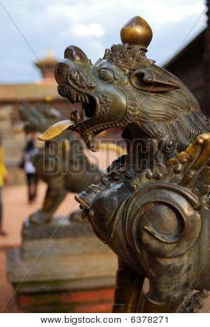 antik skulptur af durbar square, nepal