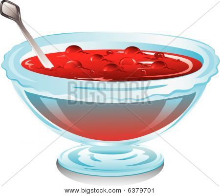Schüssel mit Cranberry-sauce