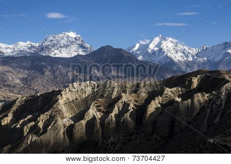 Play Of Light On The Mountains Of Upper Mustang.